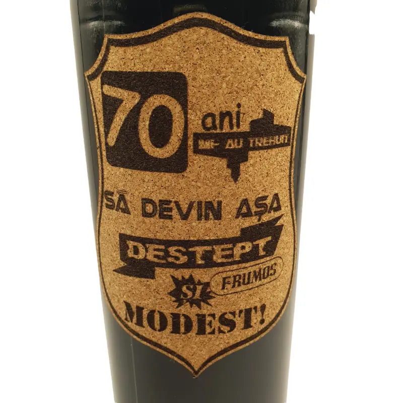 70 de ani mi-au trebuit sa devin asa destept, eticheta pluta cu mesaj